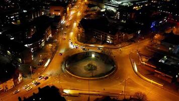 temps laps métrage de illuminé central Cambridge ville de Angleterre Royaume-Uni pendant nuit. Mars 21, 2024 video