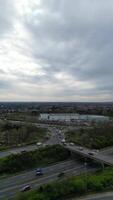 aéreo hora lapso vertical y retrato estilo imágenes de Cambridge ciudad centrar de cambridgeshire Inglaterra Reino Unido video