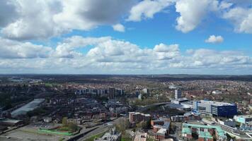 hög vinkel antal fot av central coventry stad Centrum av England förenad rike. Mars 30:e, 2024 video