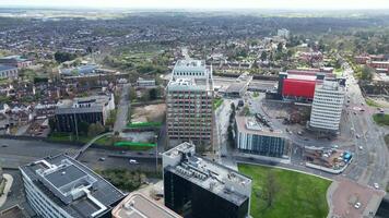 High Angle Footage of Central Coventry Downtown Buildings at City Centre of England United Kingdom. March 30th, 2024 video