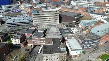 High Angle Footage of Central Coventry City Centre of England United Kingdom. March 30th, 2024 video