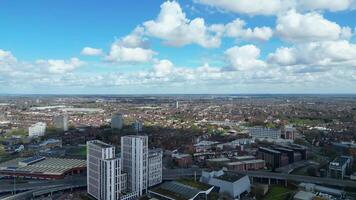 High Angle Footage of Central Coventry City Centre of England United Kingdom. March 30th, 2024 video