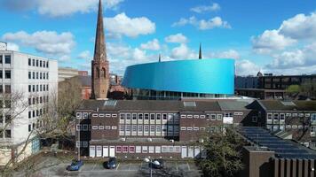 High Angle Footage of Central Coventry Downtown Buildings at City Centre of England United Kingdom. March 30th, 2024 video