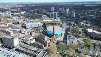 High Angle Footage of Central Coventry Downtown Buildings at City Centre of England United Kingdom. March 30th, 2024 video