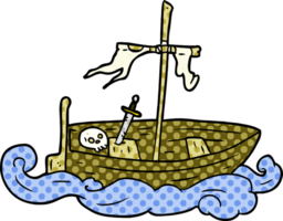 dessin animé vieux bateau naufragé png