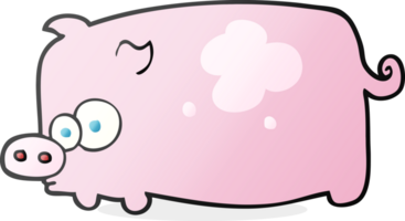 hand drawn cartoon pig png