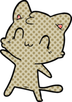 desenho animado gato feliz png