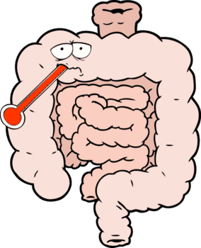 Cartoon ungesunder Darm png