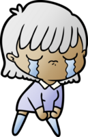 cartoon woman crying png