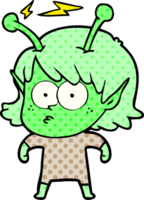 Cartoon Alien-Mädchen png