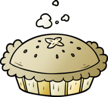 torta de desenho animado recém-saída do forno png