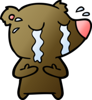 cartoon crying bear png