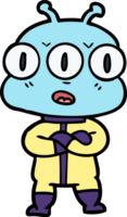 cartoon three eyed alien png