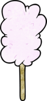 Cartoon-Zuckerwatte auf Stick png