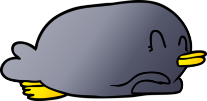 penguin lying on belly png