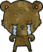 crying cartoon bear png