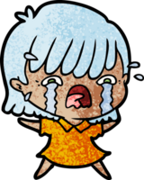 cartoon girl crying png