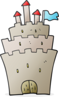 mano disegnato cartone animato castello png