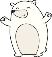 dessin animé heureux ours polaire png