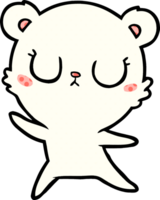 peaceful cartoon polar bear png