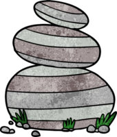 cartoon large stacked stones png