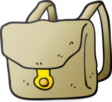 main tiré dessin animé sac à dos png