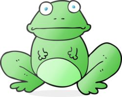 main tiré dessin animé grenouille png