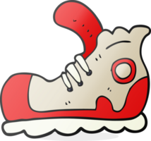 hand- getrokken tekenfilm sneaker png