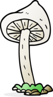 main tiré dessin animé champignon png