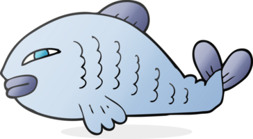 main tiré dessin animé poisson png