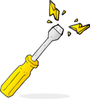 hand drawn cartoon screwdriver png