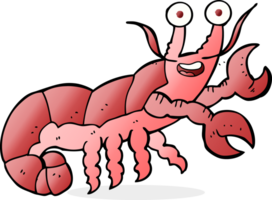 mão desenhado desenho animado lagosta png