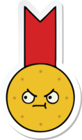 Aufkleber einer niedlichen Cartoon-Goldmedaille png