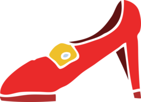 cartoon doodle of a red shoe png