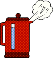 cartoon electric kettle boiling png