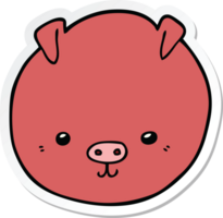 sticker of a cartoon pig png