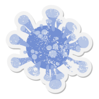 Virus grunge sticker png