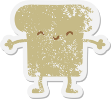 slice of wholegrain bread grunge sticker png