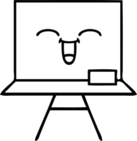 line drawing cartoon of a chalkboard png