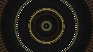 Shining colorful rings in pulsating motion, seamless loop. Concept. Abstract shimmering circles beating endlessly and creating circular pattern. photo