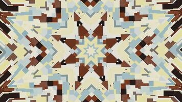 Beautiful kaleidoscope motion background. Animation. Abstract hypnotic kaleidoscope pattern with flippering geometric shapes photo