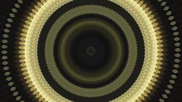 Shining colorful rings in pulsating motion, seamless loop. Concept. Abstract shimmering circles beating endlessly and creating circular pattern. photo