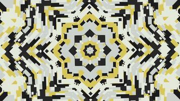Beautiful kaleidoscope motion background. Animation. Abstract hypnotic kaleidoscope pattern with flippering geometric shapes photo