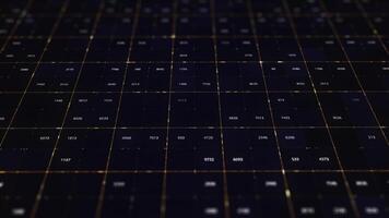 Abstract digital background with matrix of numeric values. Animation. Futuristic big data, information technology concept, motion graphics for abstract data center. photo