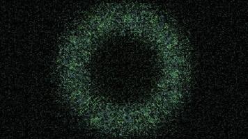 radial exploración con estrechamiento ligero anillos en verde fondo, sin costura bucle. animación. dando un señal con muchos linternas foto