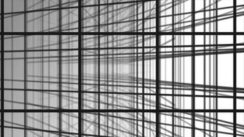 3D texture. Black and white background in a cage for banners and layouts. Volumetric background with bokeh effect. Background of intersecting gray lines. White background with perspective. Abstract photo