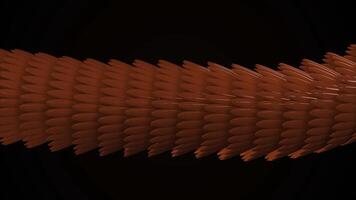 Abstract animation of multicolored 3d glossy snake or dragon scales moving smoothly on the black background. Animation. Smooth bright wavy pattern photo