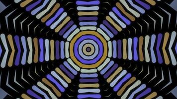 Abstract radial background with animation of moving colorful patterns. Animation. Cartoon kaleidoscope, concept of LSD effect, seamless loop. photo