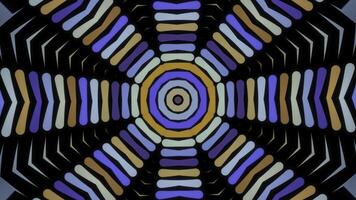 Abstract radial background with animation of moving colorful patterns. Animation. Cartoon kaleidoscope, concept of LSD effect, seamless loop. photo