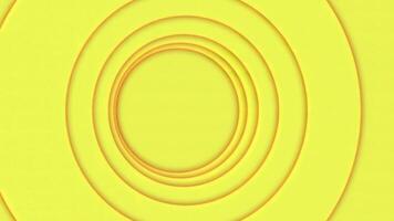 Abstract background of circles changing shapes on solid background. Animation. Row of rings changes its thickness in 3D volumes on simple background photo